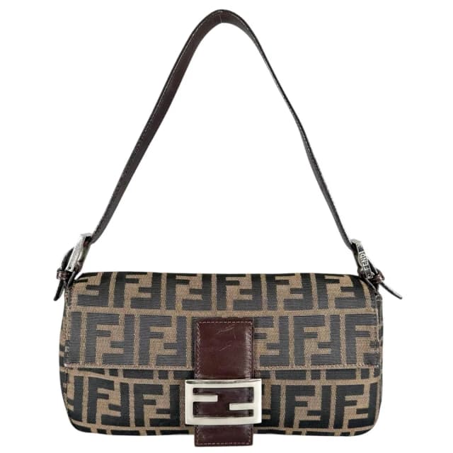 Fendi Zucca Mamma Baguette Handbag Leather Brown in Brown Leather from The Reluxe, photo 1 of 1