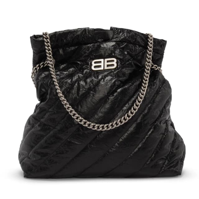 Balenciaga Quilted Calfskin Medium Crushed Tote in Black Calfskin from Blue Spinach, photo 1 of 1