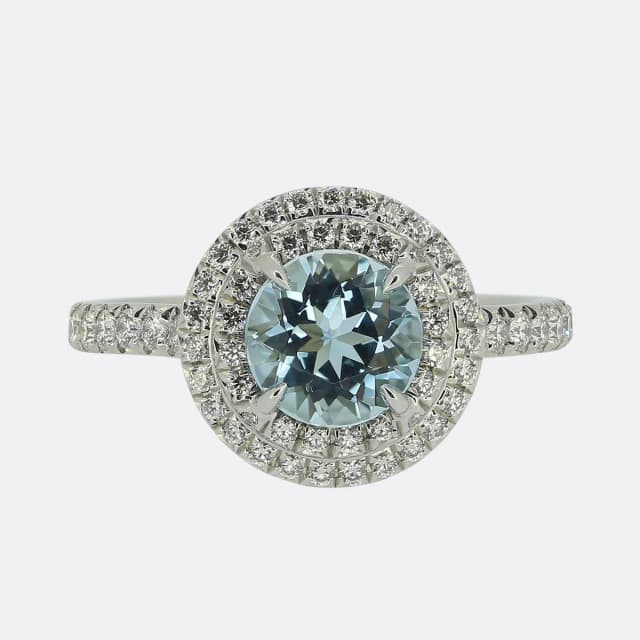 Tiffany & Co. Aquamarine and Diamond Soleste Ring from The Vintage Jeweller, photo 1 of 1