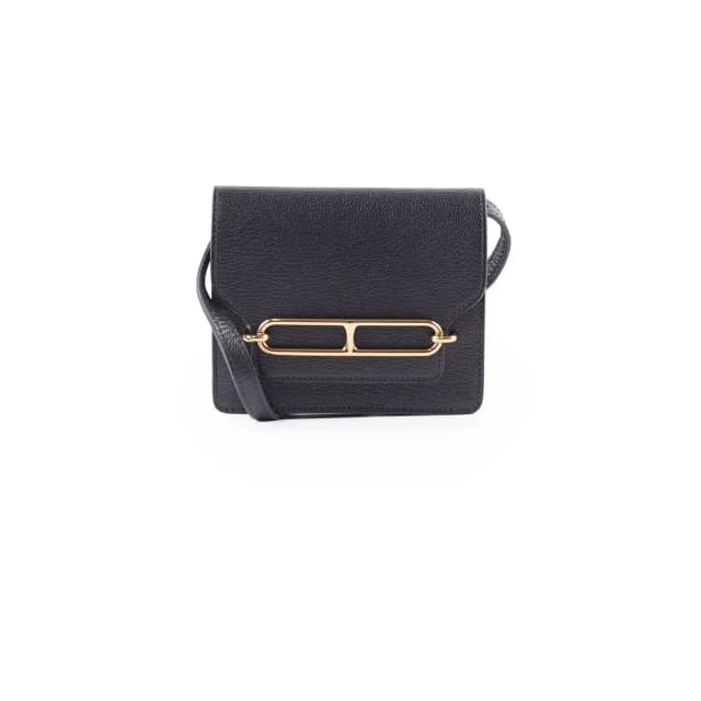 Hermès Roulis Slim Wallet Black Chevre in Black Goatskin from The Purse Affair, photo 1 of 1