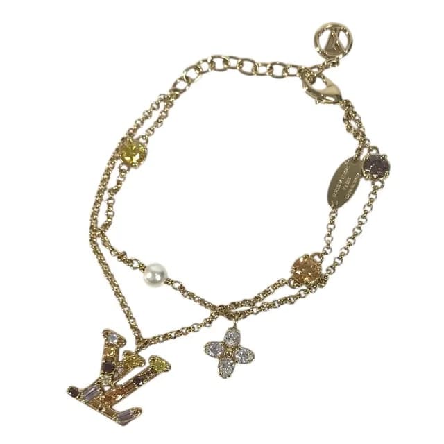 Bracelet LV Metal Strass Gold in Gold from The Reluxe, photo 1 of 1