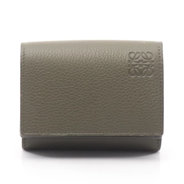 Loewe Trifold Wallet Khaki Green Leather in Green Leather from The Reluxe, photo 1 of 1