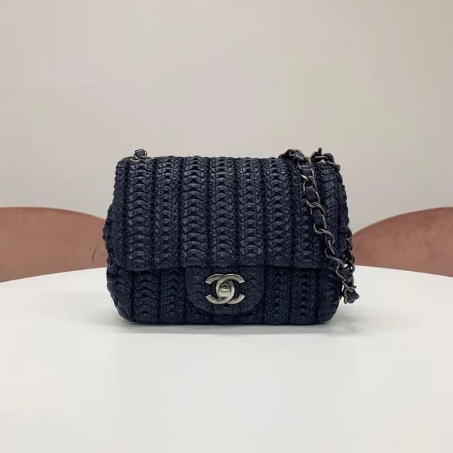 Chanel Cloche Flap CC Logo Lambskin Shoulder Bag in Lambskin from The Reluxe, photo 1 of 1
