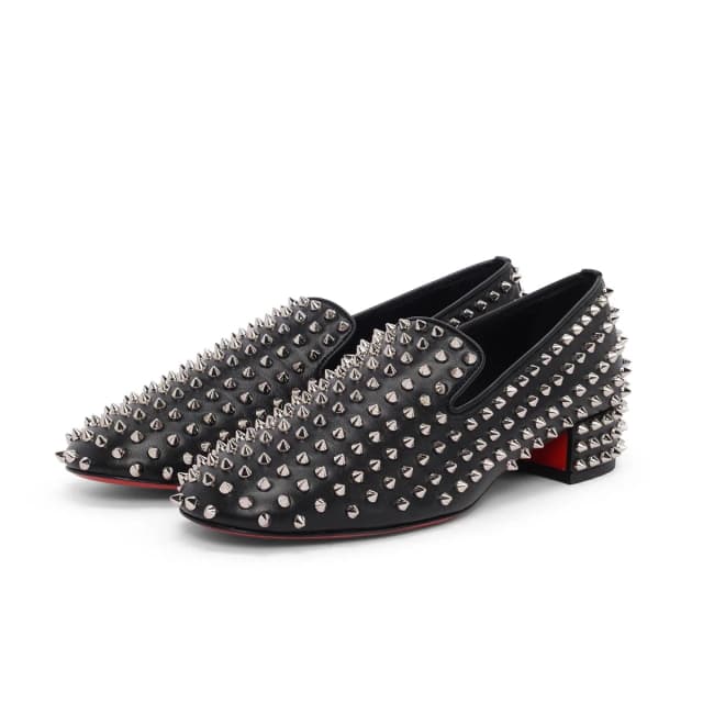 Christian Louboutin Spikeasy Loafers 38 in Black Nappa leather from Blue Spinach, photo 1 of 1