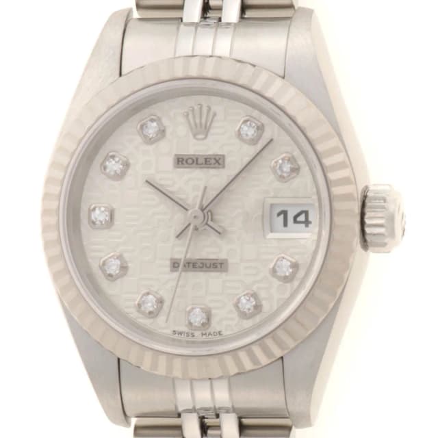 Rolex Datejust 26 Watch Stainless Steel 18k White Gold Diamond Silver Jubilee in White from The Reluxe, photo 1 of 1