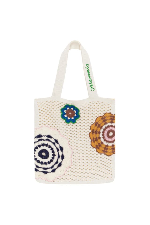 2601 - SUMMER 26 ELMA CREAM CROCHET TOTE EXCLUSIVE, image 1 of 1 from Alemais