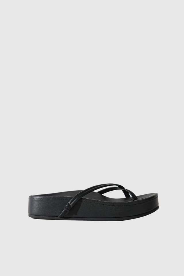 St Agni Cross Strap Flatform - Black, image 1 of 1 from St. Agni