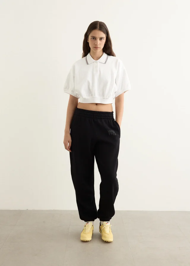 Alexander Wang Essential Terry Classic Sweatpant in BLACK 001, image 1 of 1 from Incu
