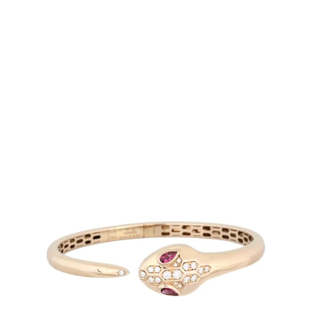 Bvlgari Serpenti Seduttori Rubellite Diamond 18k Rose Gold Bracelet in Pink from Luxe.It.Fwd, photo 1 of 1