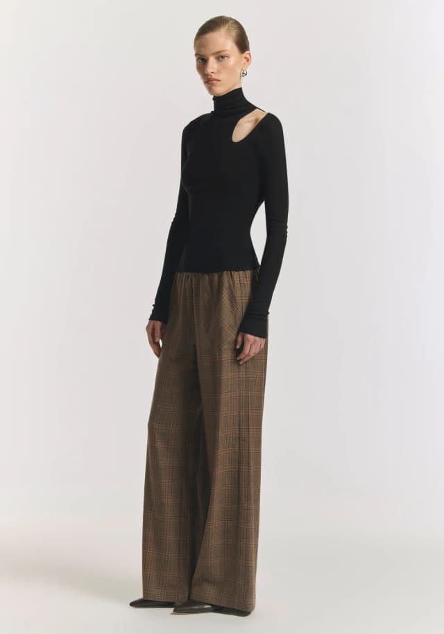 VIKTORIA & WOODS Clement Pant in TAPESTRY CHECK, image 1 of 1 from Viktoria & Woods