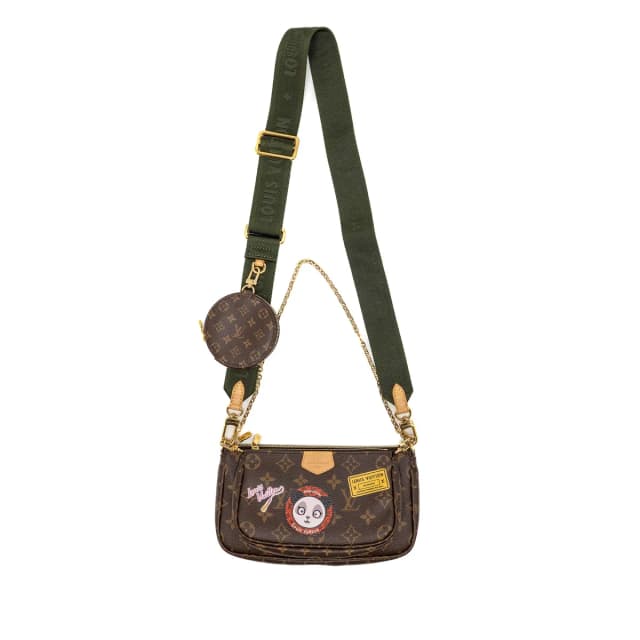 My Lv World Tour Multi Pochette Accessories Khaki Strap Monogram Canvas GHW in Green Coated canvas from EMIER, photo 1 of 1