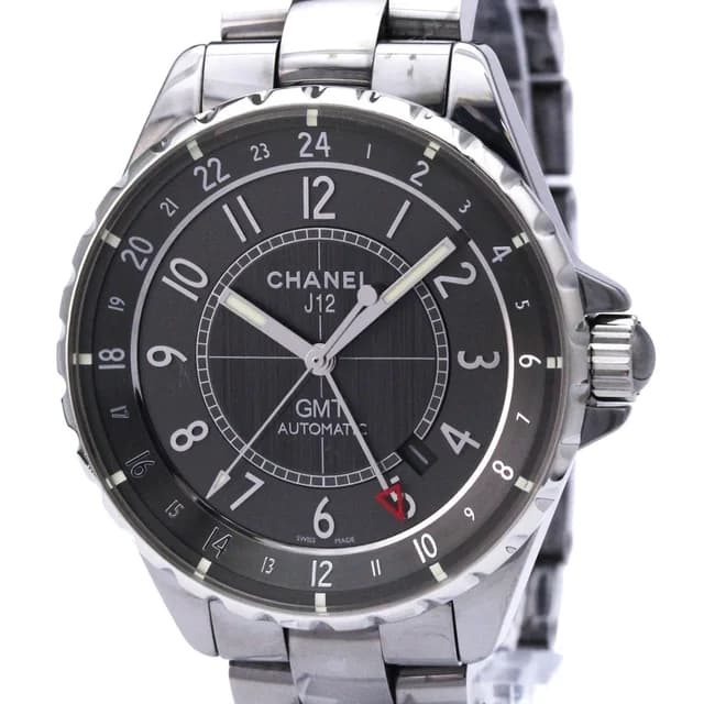 Chanel J12 Chromatic GMT Titanium Ceramic Mens Watch H3099 in Gray Ceramic from Elady, photo 1 of 1