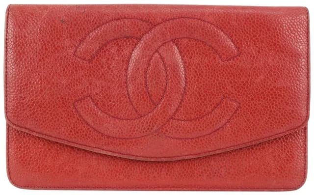 Chanel Red Caviar CC Logo Timeless Wallet in Red Caviar leather from Bagriculture, photo 1 of 1