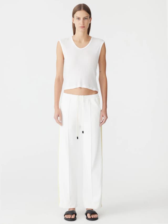Bassike Twill Stripe Detail Pant, image 1 of 1 from bassike