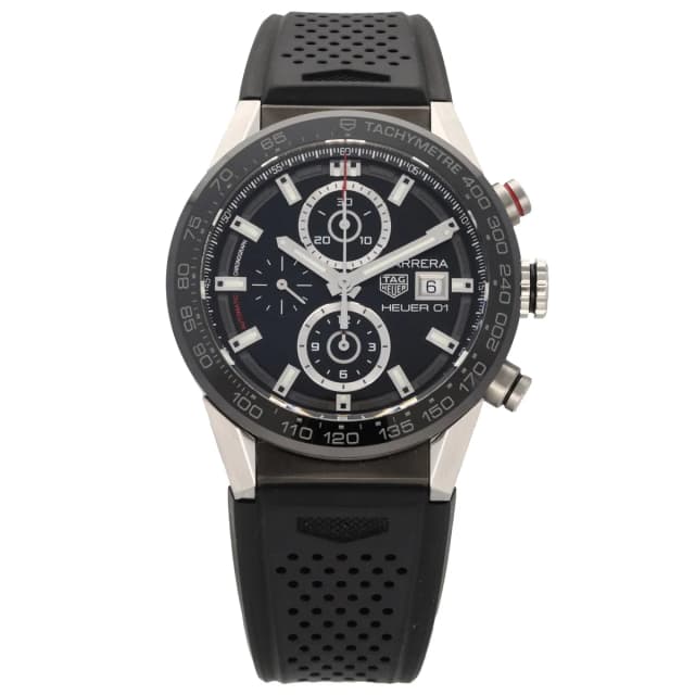 TAG Heuer Carrera CAR201Z 43mm Stainless Steel Watch from H&T, photo 1 of 1