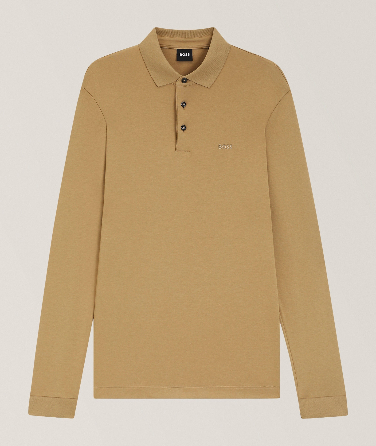 BOSS Pado Interlock-Cotton Polo Shirt in Green, image 1 of 1 from Harry Rosen
