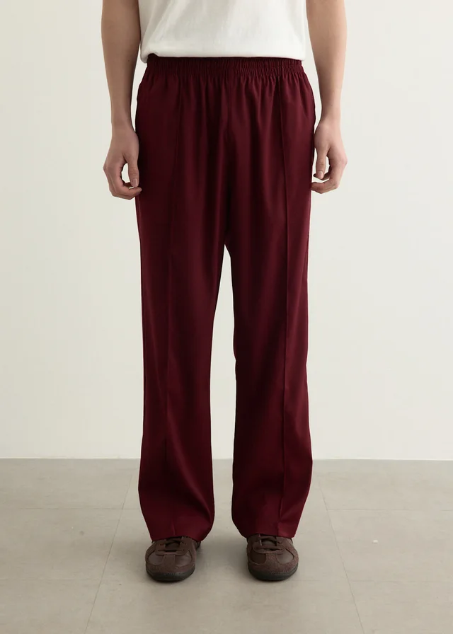 Adidas Premium Baggy Track Pants in Burgandy, image 1 of 1 from Incu