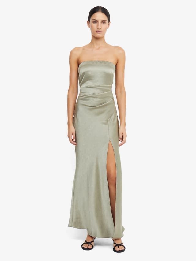 Bec&Bridge THE DREAMER STRAPLESS DRESS - SAGE in Green, image 1 of 1 from BEC + BRIDGE