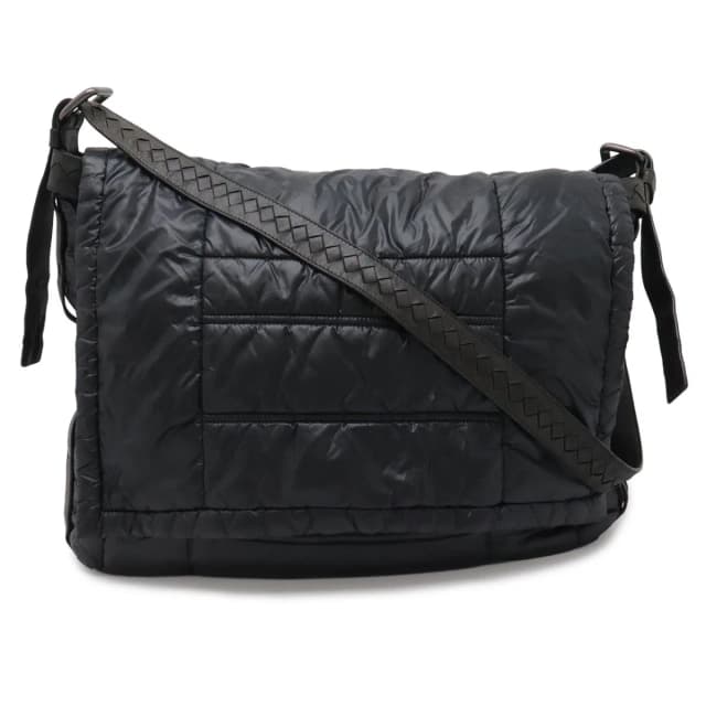 Bottega Veneta Spinner Shoulder Bag Nylon Leather Black in Black Nylon from The Reluxe, photo 1 of 1