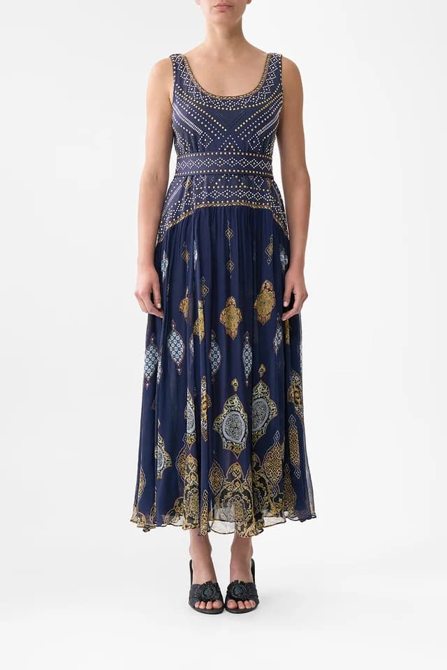 Camilla eBoutique JERSEY TANK DRESS WITH CONTRAST SKIRT THE IMPERIAL GATE, image 1 of 1 from CAMILLA
