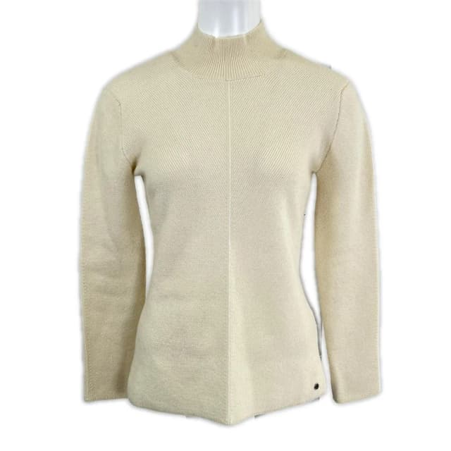 Hermès 2 1 Cashmere 100 Sellier Buttons Center Shim Mock Neck Knit Pullover 36 in Cashmere from The Reluxe, photo 1 of 1