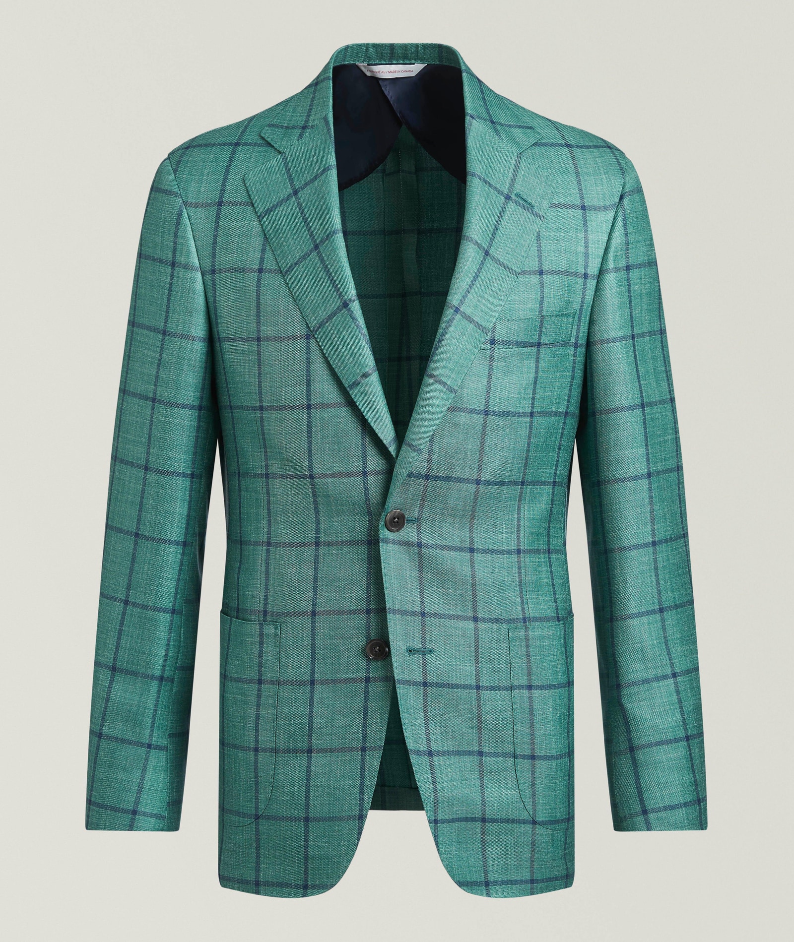 Samuelsohn Windowpane Wool-Blend Sport Jacket in Green Wool & Wool Blends, image 1 of 1 from Harry Rosen