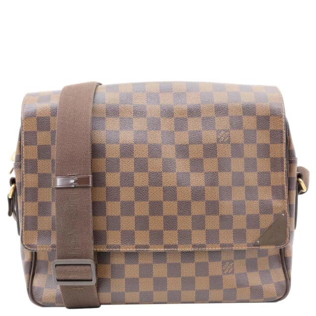 Louis Vuitton Shelton MM Damier Ebene Messenger Bag Brown in Brown Coated canvas from Dallas Designer Handbags, photo 1 of 1