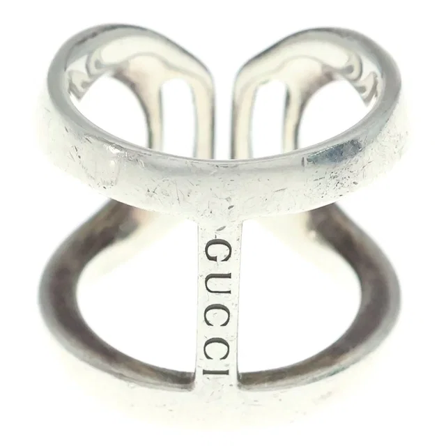 Gucci Logo Stamp Stuffa Ring Silver in Silver from The Reluxe, photo 1 of 1