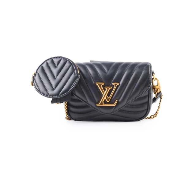 Louis Vuitton New Wave Multi-pochette Bag Black in Black Leather from The Purse Affair, photo 1 of 1