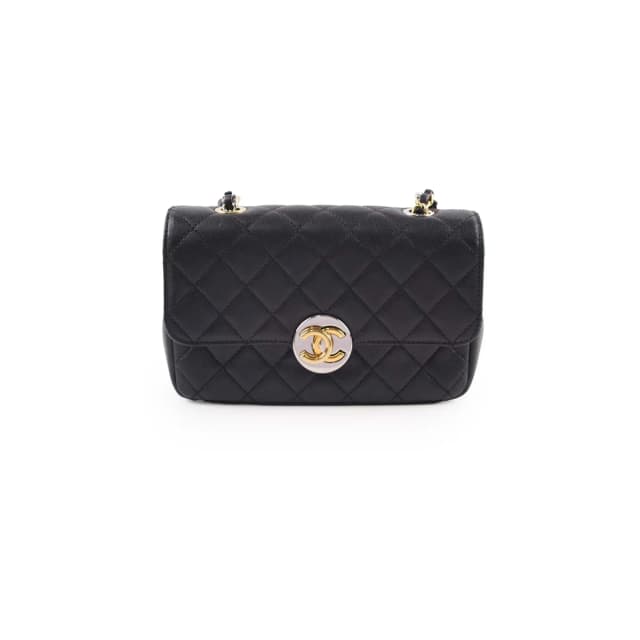 Chanel CC Turnlock Seasonal Flap Black in Black Lambskin from The Purse Affair, photo 1 of 1