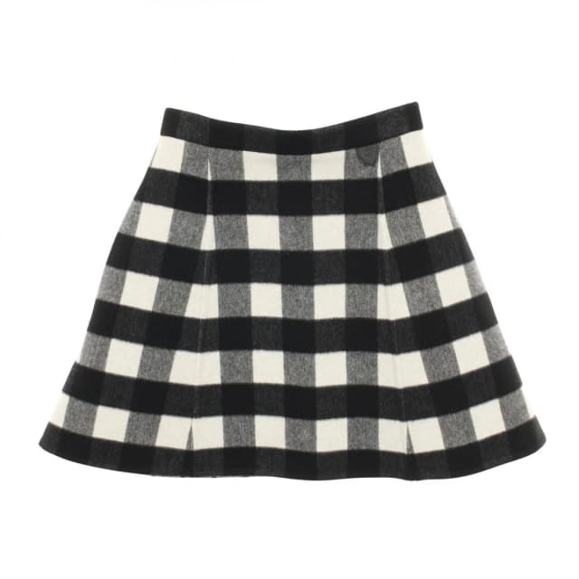 Louis Vuitton Skirt Checkered Black White Wool Cashmere in Black Cashmere from The Reluxe, photo 1 of 1