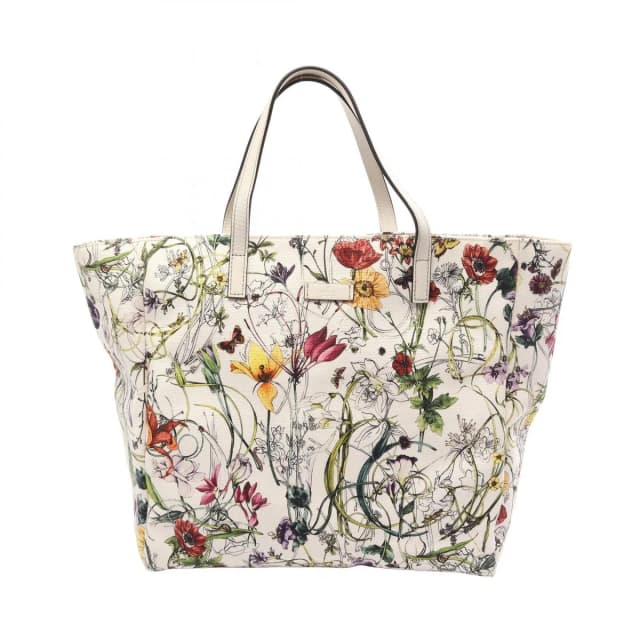 Gucci Tote Bag Flora Infinity White Multi Leather in White Leather from The Reluxe, photo 1 of 1
