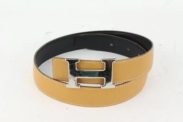 Hermès 32mm Reversible H Logo Belt Kit Black x Brown x Silver in Black from Bagriculture, photo 1 of 1