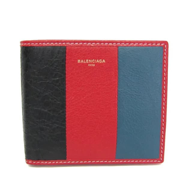 Balenciaga Bazar 486461 Women,Men Leather Wallet (bi-fold) Black,Blue,Red Color in Black/Blue/Red color Leather from Elady, photo 1 of 1