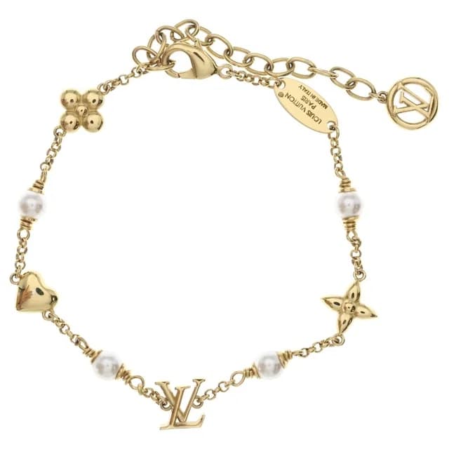Louis Vuitton Heart Motif Pearl Bracelet Gold in Gold from The Reluxe, photo 1 of 1