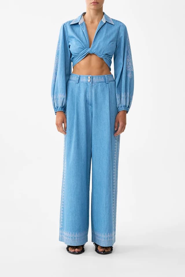 Camilla eBoutique CROPPED WRAP SHIRT THE HUM OF THE ALHAMBRA, image 1 of 1 from CAMILLA