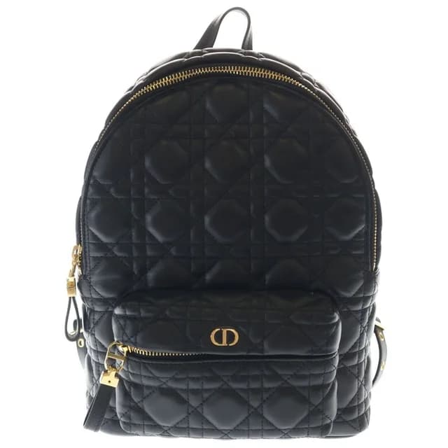 Dior Cannage Backpack Black Leather Gold in Black Leather from The Reluxe, photo 1 of 1