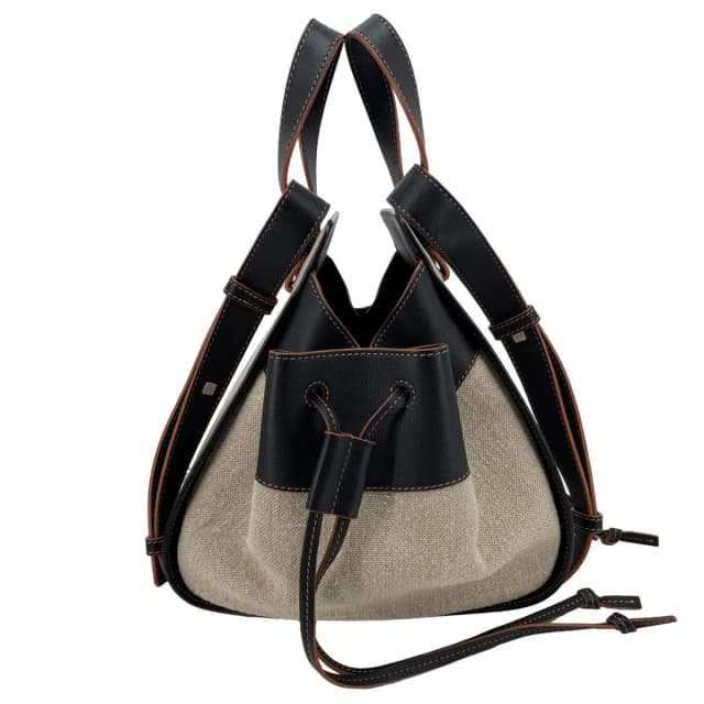 Loewe Hammock Canvas and Leather Shoulder Bag Cream in White Canvas from Dallas Designer Handbags, photo 1 of 1