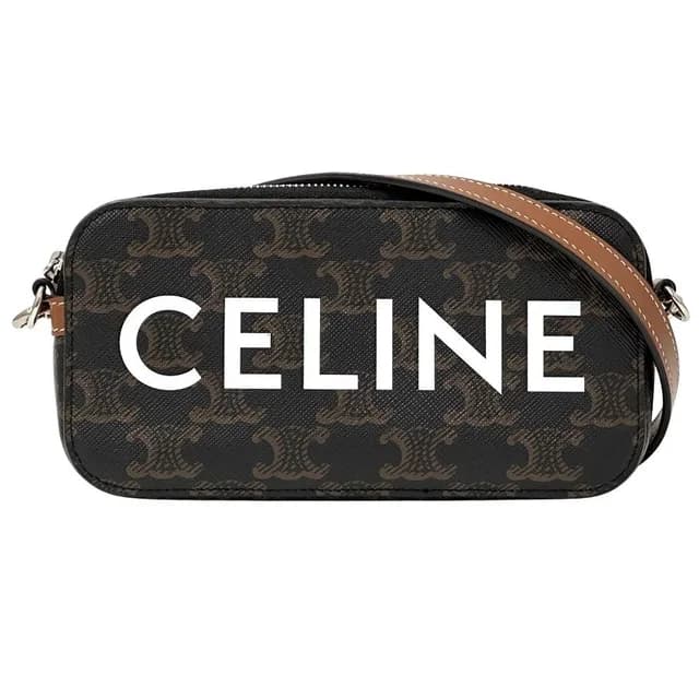 Celine Triomphe Shoulder Bag Horizontal Pouch Brown in Brown Coated canvas from The Reluxe, photo 1 of 1