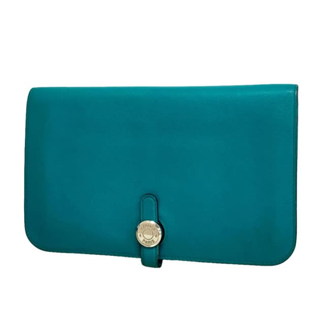 Hermès Wallet Dogon Swift Vert Bellows in Green Swift leather from The Reluxe, photo 1 of 1