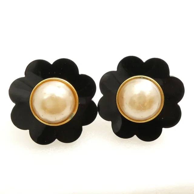 Chanel Faux Pearl Camellia Earrings Vintage from The Reluxe, photo 1 of 1