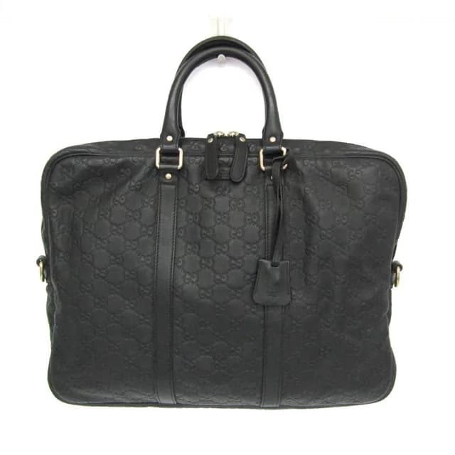 Gucci Guccissima 208463 Men's Leather Briefcase,Document Case Black in Black Leather from Elady, photo 1 of 1