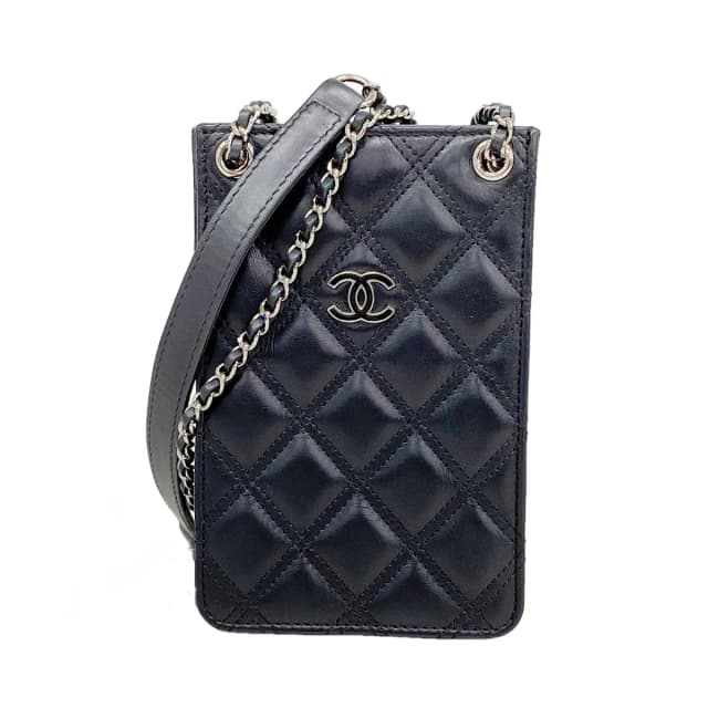 Chanel Shoulder Bag Quilted Lambskin Black Silver in Black Lambskin from The Reluxe, photo 1 of 1