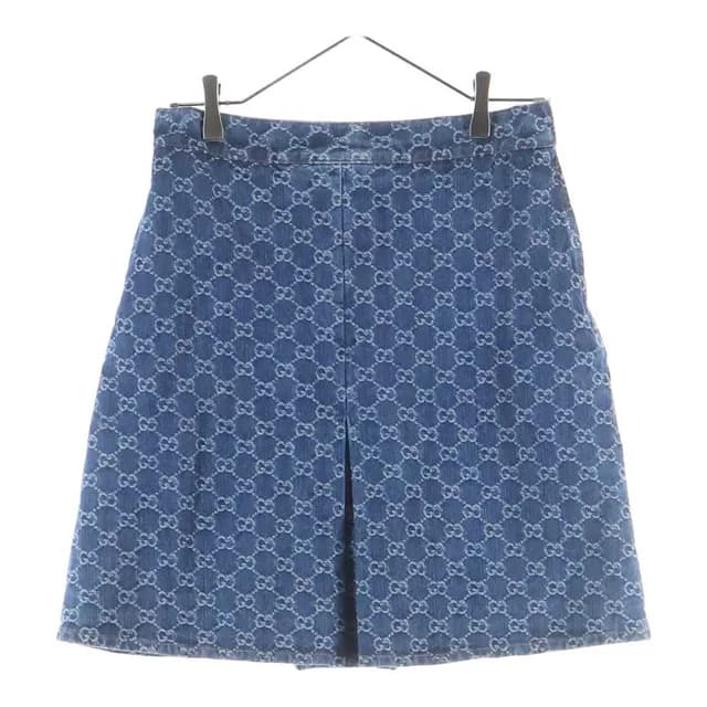 Gucci GG Jacquard Denim Skirt Indigo in Denim from The Reluxe, photo 1 of 1