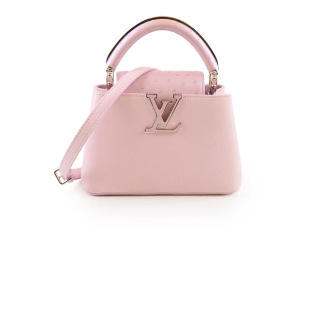 Louis Vuitton Capucine Mini Baby Pink Ostrich and Taurillon Leather in Pink Ostrich from The Purse Affair, photo 1 of 1