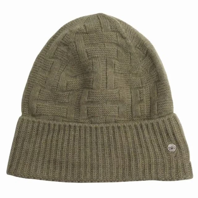 Hermès Frekance Wool Knit Hat Beanie Hat Logo Series M Brown in Brown Wool from The Reluxe, photo 1 of 1