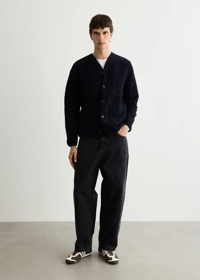 Universal Works Fleece Cardigan in NVY, image 1 of 1 from Incu