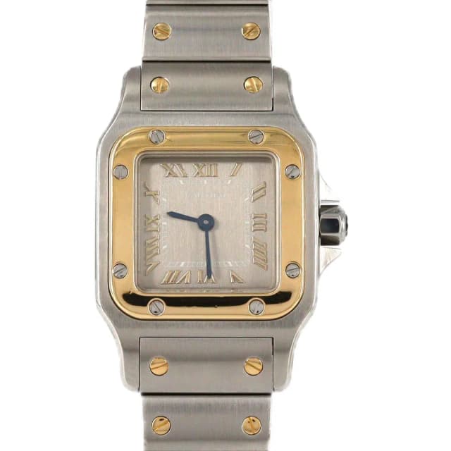 Cartier Santos Galbee SM Stainless Steel Yellow Gold Quartz Watch in Yellow from The Reluxe, photo 1 of 1
