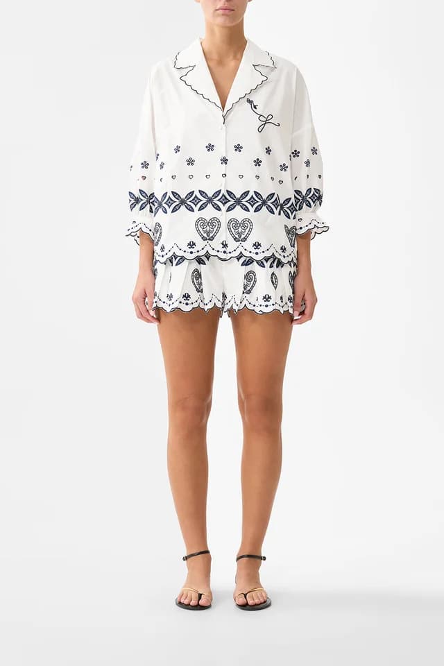 Camilla eBoutique SHIRT WITH GATHERED CUFF A TILED WONDERLAND, image 1 of 1 from CAMILLA