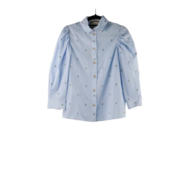 Gucci Women's Floral Shirt Light Blue Size in Blue from The Purse Affair, photo 1 of 1
